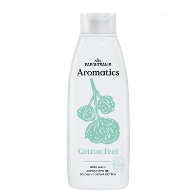 Gel de dus 100% vegan AROMATICS COTTON FEEL cu prebiotice si vit. E 650ml
