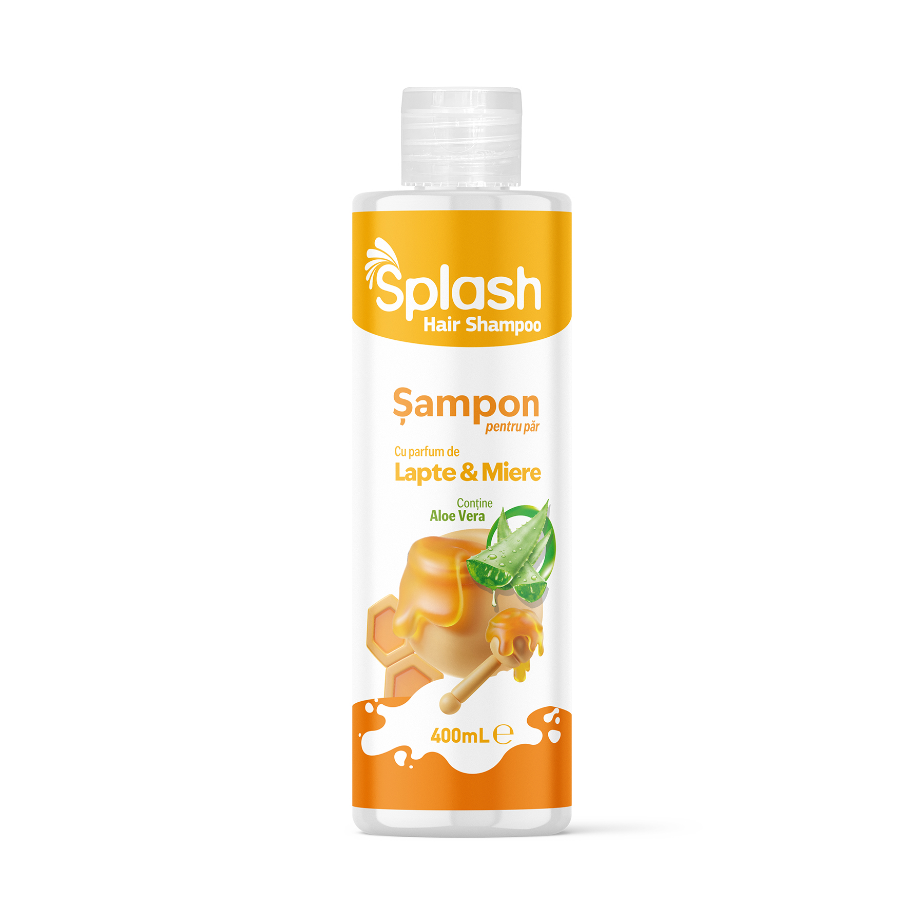 Sampon pentru par cu parfum miere & lapte 400ml SPLASH