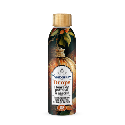 Parfum concentrat pentru rufe FLOARE DE PORTOCAL & NARCISA 200ml HERBARIUM DROPS