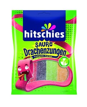 Jeleuri gumate acrisoare limba de dragon aroma fructe 125g - HITSCHIES