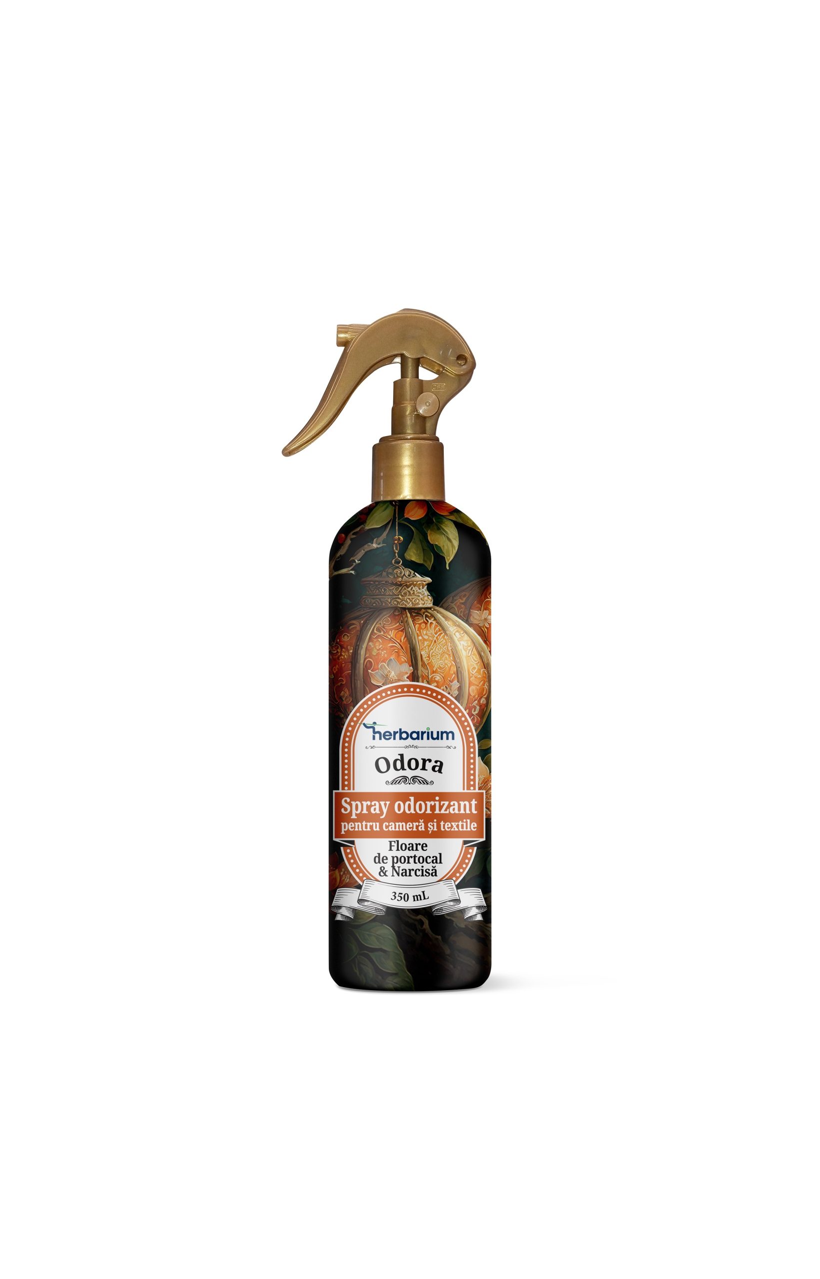 Spray odorizant pentru camera si textile FLOARE DE PORTOCAL si NARCISA 350ml HERBARIUM ODORA
