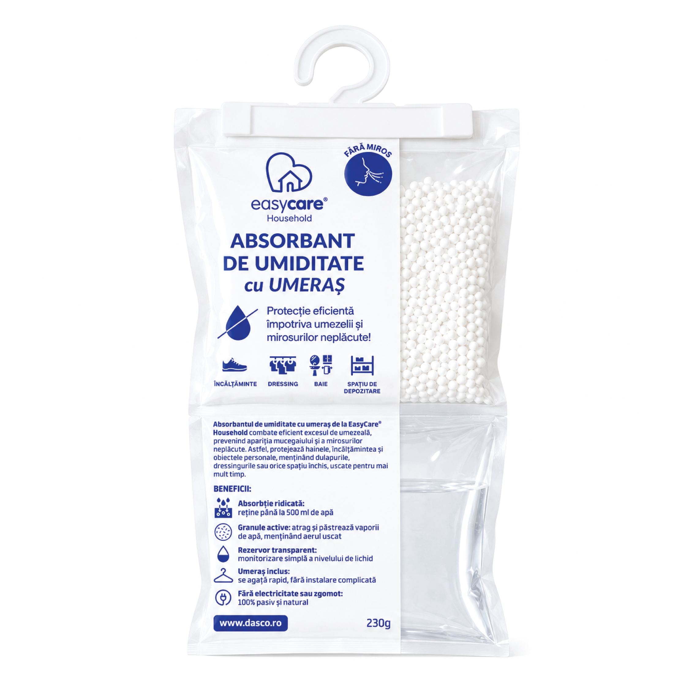 Absorbant de umiditate cu umeras EASYCARE HOUSEHOLD, 230 g